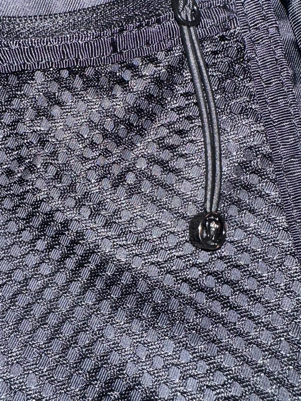Lululemon Backpack Black On Black Shoulder Straps Zip Close Mesh Compartments